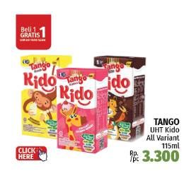 Promo Harga Tango Susu Sapi Segar Kido All Variants 115 ml - LotteMart
