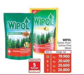 Promo Harga WIPOL Karbol Wangi Cemara, Lemon 780 ml - Lotte Grosir