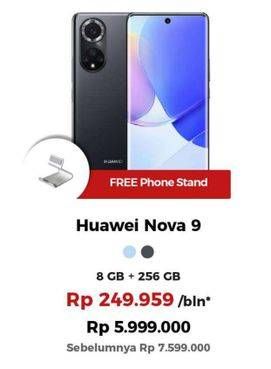 Promo Harga Huawei Nova 9 Smartphone 8 GB + 256 GB  - Erafone