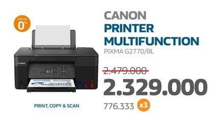 Promo Harga Canon Pixma G2770 Printer  - Electronic City