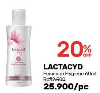 Promo Harga LACTACYD Feminime Hygiene 60 ml - Guardian