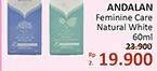 Promo Harga ANDALAN Feminine Care Natural White 60 ml - Alfamidi