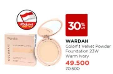 Promo Harga Wardah Colorfit Velvet Powder Foundation 23W 11 gr - Watsons