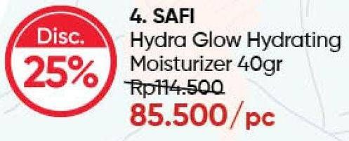 Promo Harga SAFI Hydra Glow Hydrating Water Drop Moisturiser 40 gr - Guardian