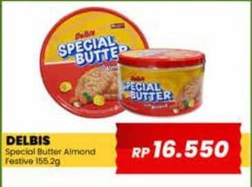 Promo Harga Delbis Special Butter Biskuit Almond 155 gr - Yogya