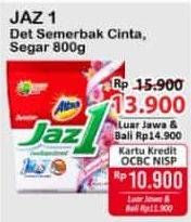 Promo Harga ATTACK Jaz1 Detergent Powder Semerbak Cinta, Pesona Segar 800 gr - Alfamart