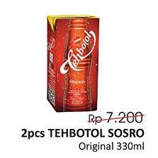 Promo Harga Sosro Teh Botol Original per 2 pcs 330 ml - Alfamidi