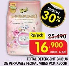 Promo Harga Total Detergent Powder de Perfumee 750 gr - Superindo