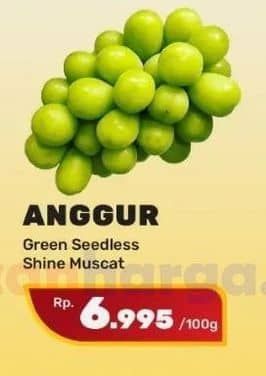 Anggur Shine Muscat 100 gr Harga Promo Rp6.995