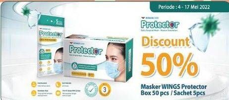 Promo Harga WINGS CARE Protector Daily Masker Kesehatan  - Indomaret