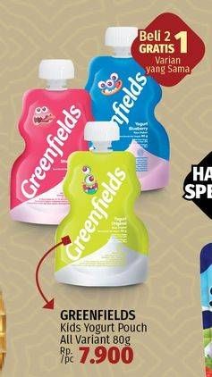 Promo Harga GREENFIELDS Yogurt Squeeze All Variants 80 gr - LotteMart