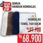 Promo Harga HOMEKLAS Handuk Mandi 70x140cm  - Hypermart