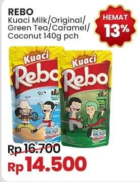 Promo Harga Rebo Kuaci Bunga Matahari Milk, Original, Green Tea, Caramel, Coconut 150 gr - Indomaret