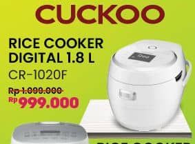 Promo Harga Cuckoo CR-1020F Digital Rice Cooker 1.8 liter  - COURTS