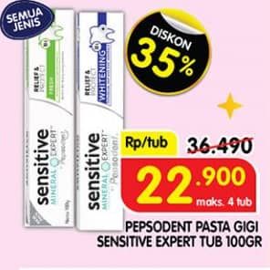 Promo Harga Pepsodent Pasta Gigi Sensitive Expert All Variants 100 gr - Superindo