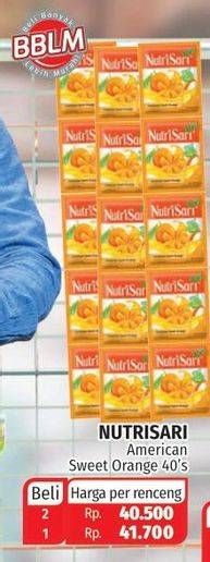 Promo Harga NUTRISARI Powder Drink American Sweet Orange 14 gr - Lotte Grosir