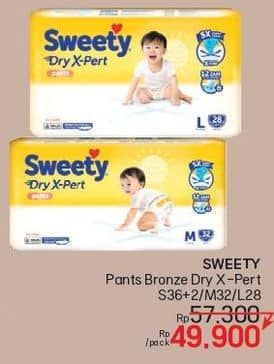 Promo Harga Sweety Bronze Pants Dry X-Pert S36+2, M32, L28 28 pcs - LotteMart