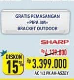 Promo Harga Sharp AH-A5ZEY | AC Standard 1/2PK  - Hypermart