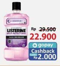 Promo Harga Listerine Mouthwash Antiseptic Multi Protect Zero 250 ml - Alfamart