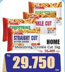 Promo Harga Home French Fries Shoestring, Crinkle Cut 1000 gr - Hari Hari