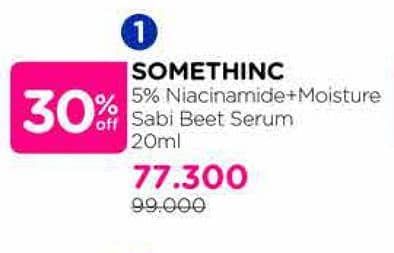 Promo Harga Somethinc 5% Niacinamide + Moisture Sabi Beet Serum 20 ml - Watsons