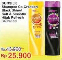 Promo Harga SUNSILK Shampoo Black Shine, Soft And Smooth, Hijab Refresh 340 ml - Indomaret