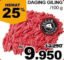 Promo Harga Daging Giling Sapi per 100 gr - Giant