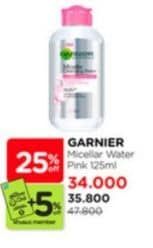 Promo Harga Garnier Micellar Water Pink 125 ml - Watsons