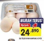 Promo Harga 365 Telur Ayam Kampung 6 pcs - Superindo