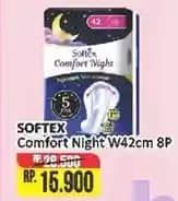 Promo Harga Softex Comfort Night Wing 42cm 8 pcs - Alfamart