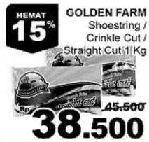 Promo Harga GOLDEN FARM French Fries Shoestring, Crinkle 1 kg - Giant