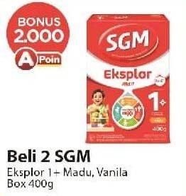 Promo Harga SGM Eksplor 1+ Susu Pertumbuhan Madu, Vanila 400 gr - Alfamart