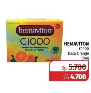 Promo Harga HEMAVITON C1000 Orange per 5 sachet 4 gr - Lotte Grosir