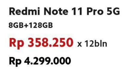 Promo Harga XIAOMI Redmi Note 11 Pro 5G 8GB + 128GB  - Erafone