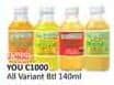 Promo Harga You C1000 Health Drink Vitamin All Variants 140 ml - Alfamidi