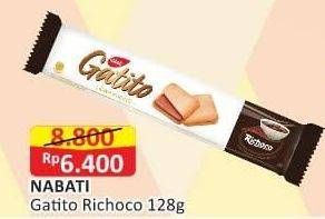 Promo Harga NABATI Gatito Lidah Kucing Cokelat 128 gr - Alfamart