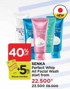 Promo Harga Senka Perfect Whip All Facial Wash   - Watsons