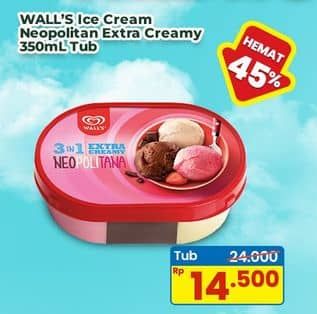 Promo Harga Walls Ice Cream Neopolitana 350 ml - Indomaret