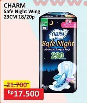 Promo Harga Charm Safe Night Wing 29cm 18 pcs - Alfamart