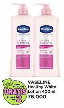 Promo Harga Vaseline Body Lotion UV Extra Brightening 400 ml - Watsons