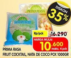Promo Harga PRIMA RASA Fruit Cocktail, Nata de Coco 1000 g  - Superindo