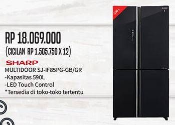 Promo Harga SHARP SJ-IF85PG-GB Queen Series Multi Door  - Hypermart