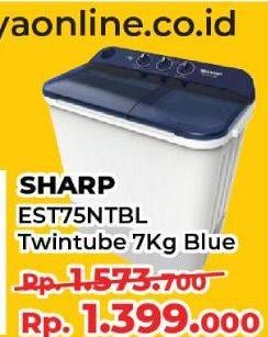 Promo Harga Sharp ES-T75NT Mesin Cuci BL  - Yogya