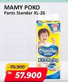 Promo Harga Mamy Poko Pants Xtra Kering XL26 26 pcs - Alfamart