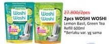 Promo Harga Woshi Woshi Dishwash  Green Tea, Lime Lemon Basil 600 ml - Alfamidi