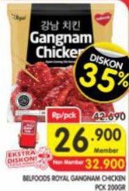 Promo Harga Belfoods Royal Ayam Goreng Ala Korea Gangnam Chicken 200 gr - Superindo