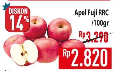 Promo Harga Apel Fuji RRC per 100 gr - Hypermart