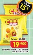 Promo Harga Chiki Balls Chicken Snack Coklat, Cheddar Cheese, Crafty Cheese, Cheeky Chicken 200 gr - Superindo