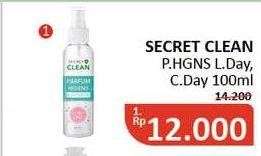 Promo Harga SECRET CLEAN Parfum Higienis Lovely Day, Careful Day 100 ml - Alfamidi