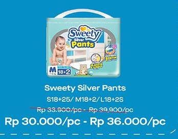 Promo Harga Sweety Silver Pants S18+2, M18+2, L18+2  - Alfamart
